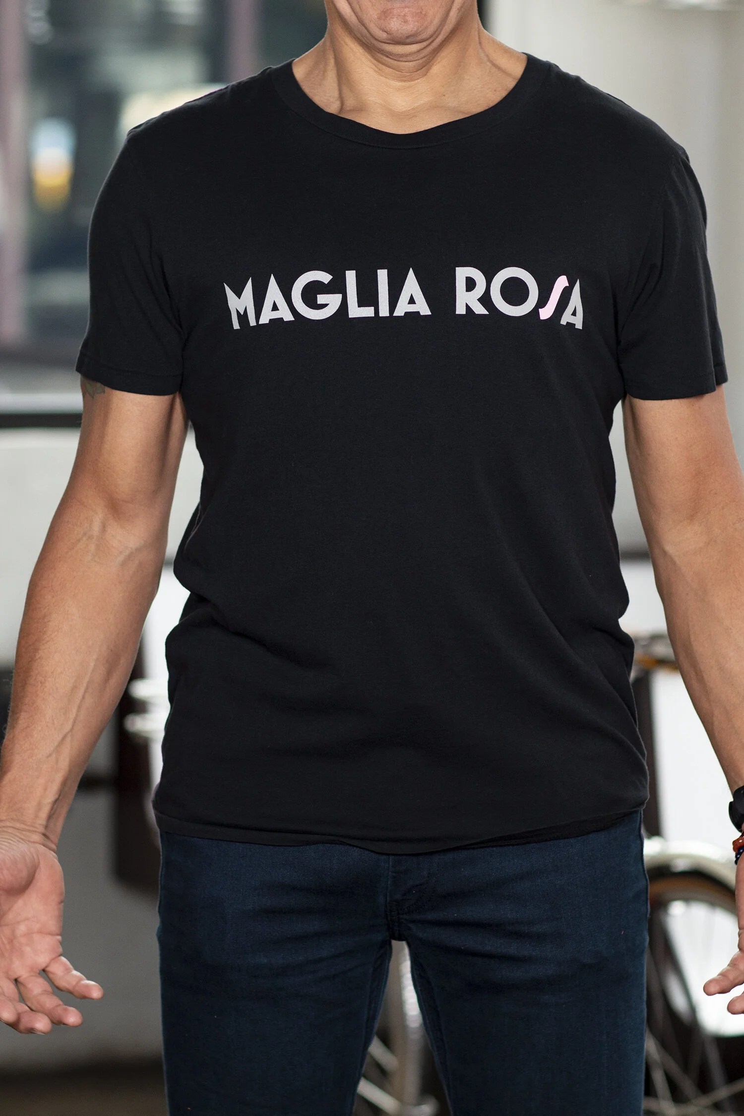 Maglia Rosa NYC T-Shirt - Black / Grey & Pink Logo — Maglia Rosa